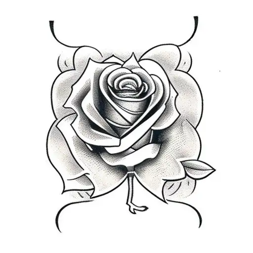 Rose With Leafs In The Chest