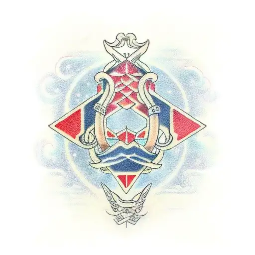 Chinese Esoteric And Nordic Runic Sleeve