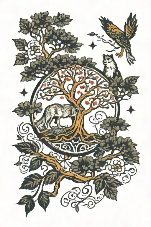 Tree Of Life Wolf