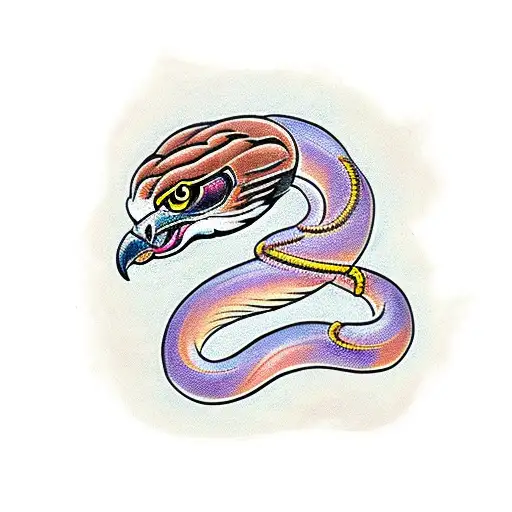 Hawk And Copperhead Snake