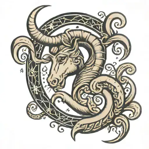 Capricorn Aquarius Zodiac Symbol Incorporated