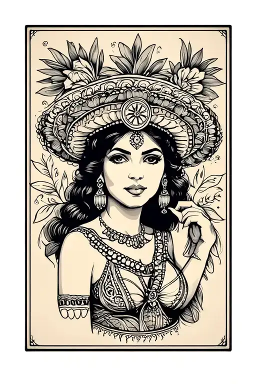 Beautiful Mexican Woman Posing