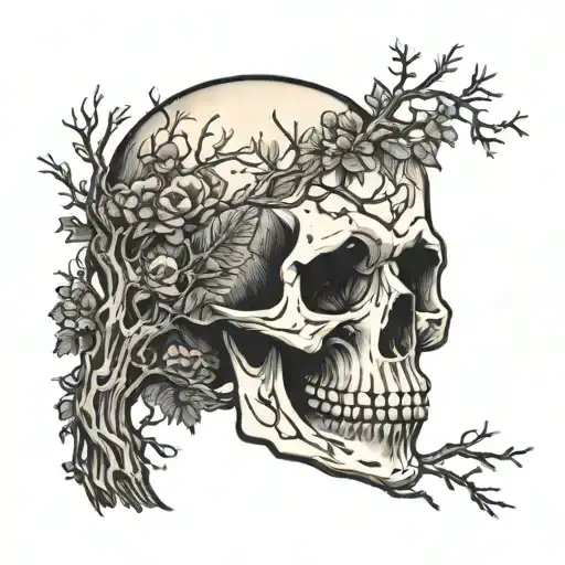 Skull In Trees