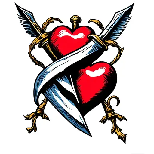 Dagger That Pierces 2 Hearts