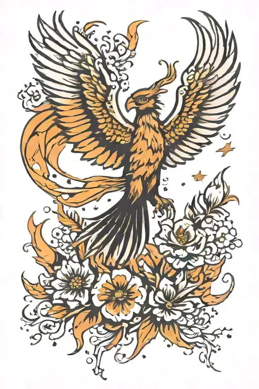 Phoenix From Ashes And Flowers Into Stars