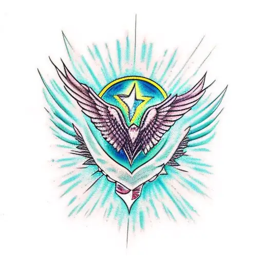 Broken Heart With Wings And Levi Writen In The Middle