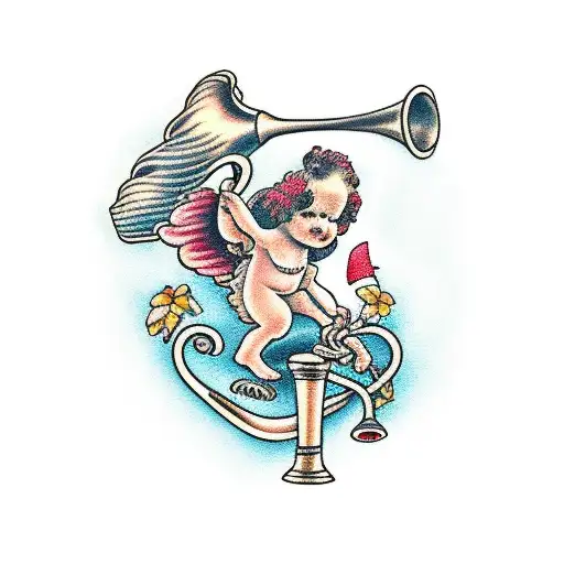 Cherub With A Trumpet