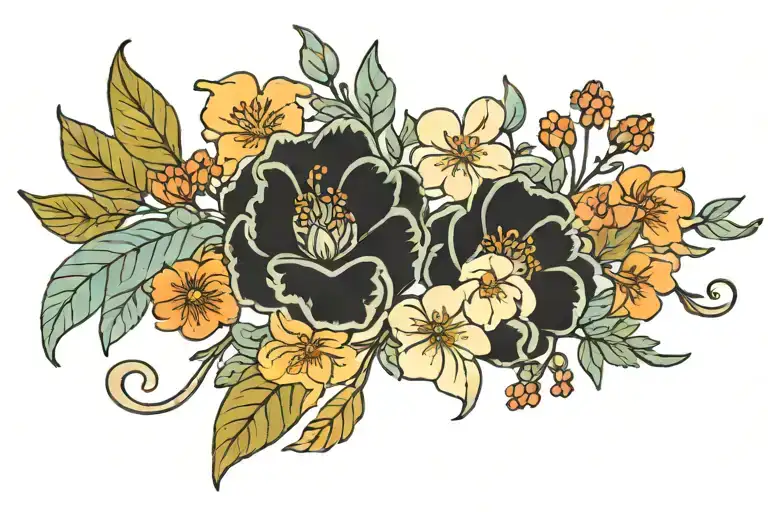 Birth Flower Intertwined June September October November