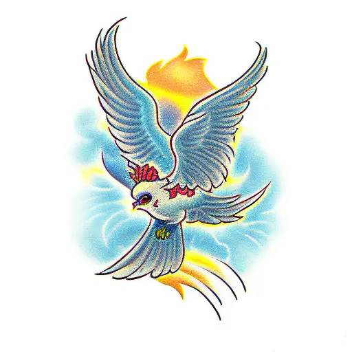 Phoenix Transforming Into Dove