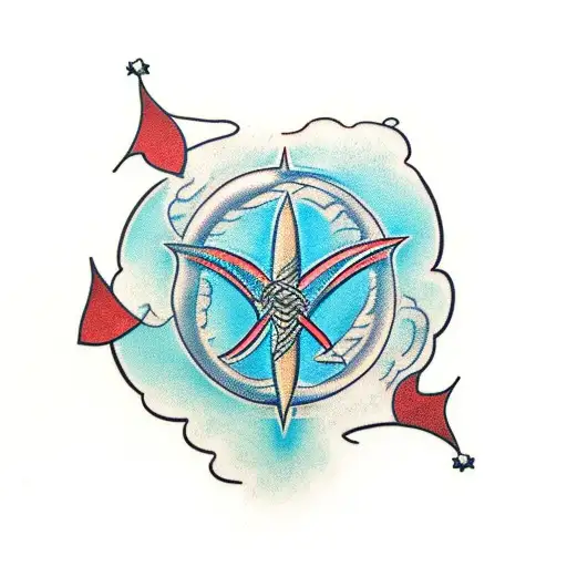 Trident Emerging From The Ocean