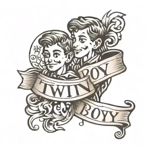 Twin Boy Name Written