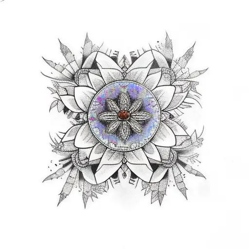 Daisy Raven Vines Vervain Mandala