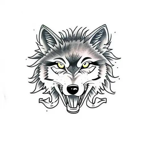 Escanor Tattoo But With A Wolf