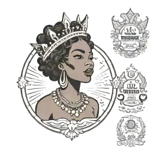 Small African American Virgo Women With Tiara