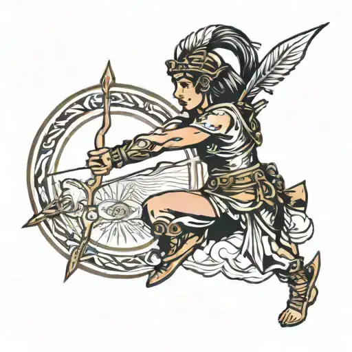 Christian Woman Warrior Shooting Arrow