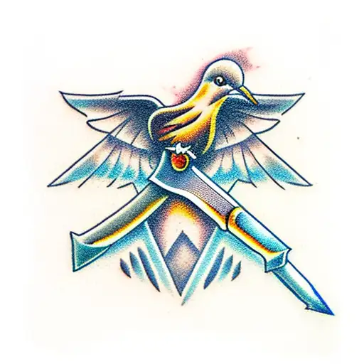 A Sword Crossing A Dove