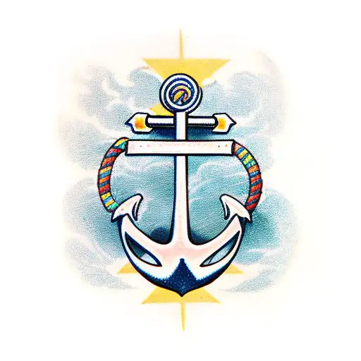 Anchor With Luctor Et Emergo Text