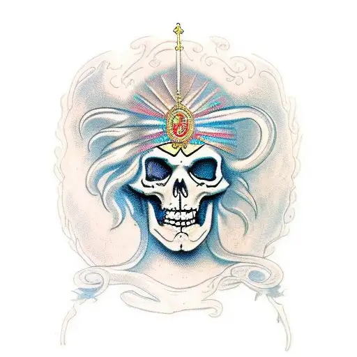 The Godess Of Temprance As A Skeleton In 1800S Medical Journal Style