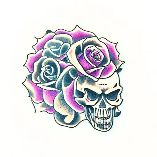 Skull 31220 Roses