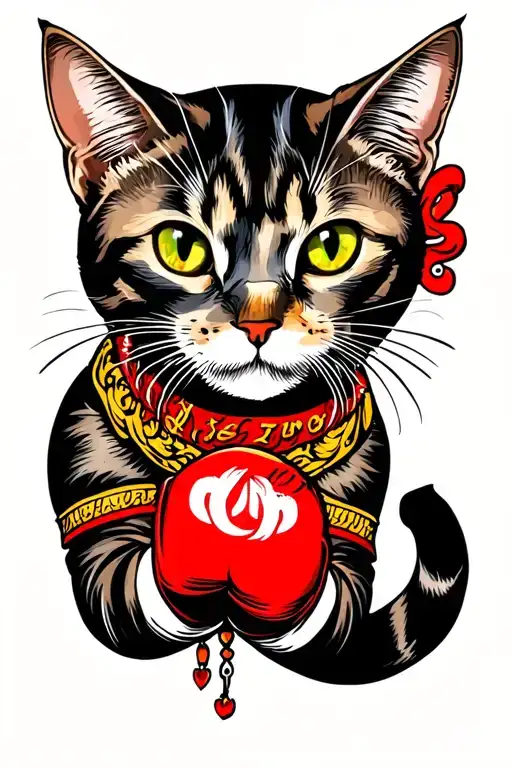Cat Muay Thai Fighter