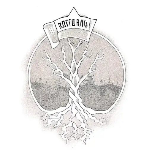 Tree Roots That Form The Outline Of California