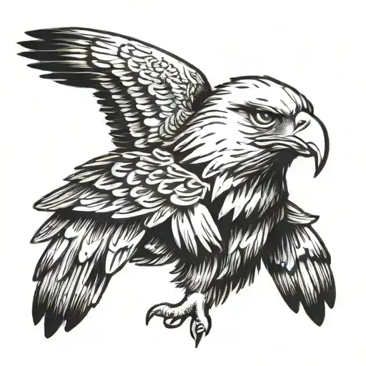 Eagle On Chest Sketch