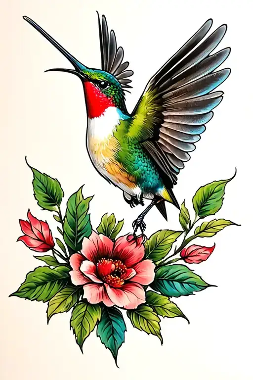 Mean Looking Hummingbird Flying