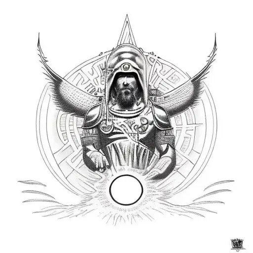 Egiptean Seth God Hold Earth In Fire