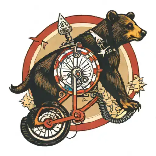 Circus Bear Unicycle