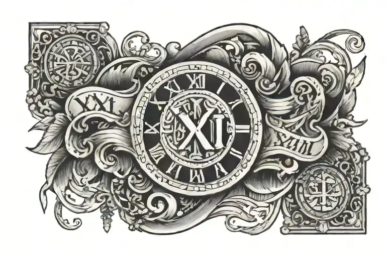 Roman Numerals Ix Xii Xxii