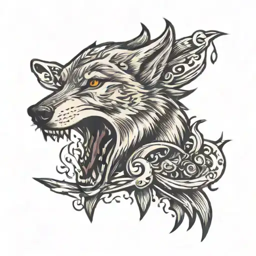 Wolf With Broken Dagger