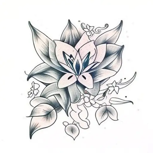 Mother Earth Lillies Vines Back