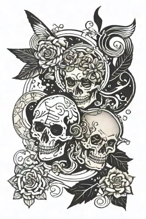 Gemini And Pieces Zodiac Symbols Combined Together