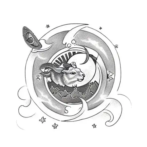 Half Moon With Lamb On It