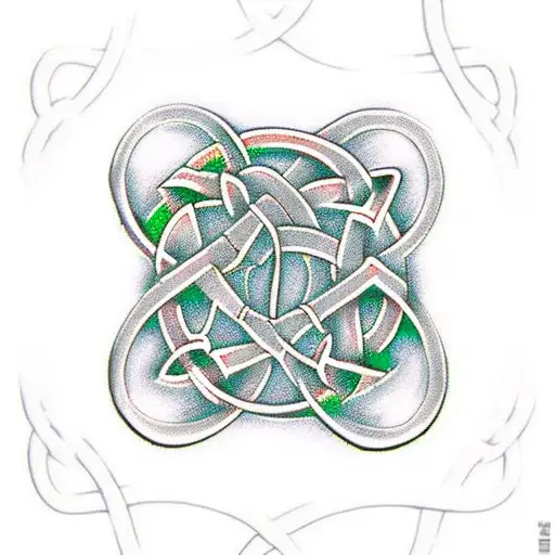 Celtic Triquetra Knot Woth Rope 3D