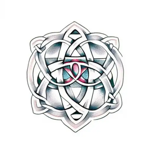 Celtic Triquetra Trinity Knot Woth Rope 3D