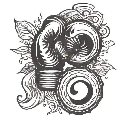 Boxing Glove Yin Yang Symbol