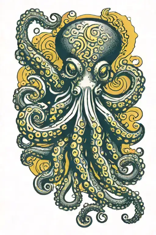 Octopus With Yellow Sumbarine