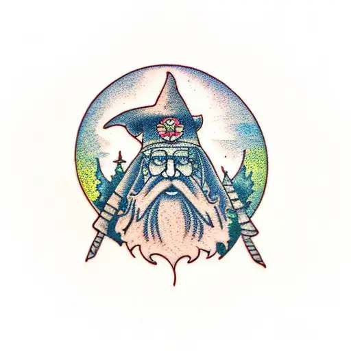 Wizard With Tree Around It