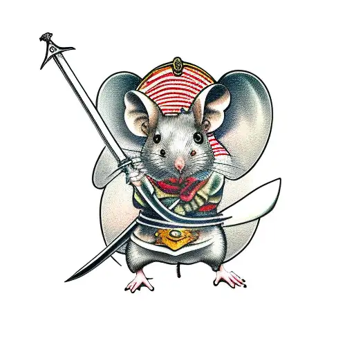 Mouse Holding A Sword