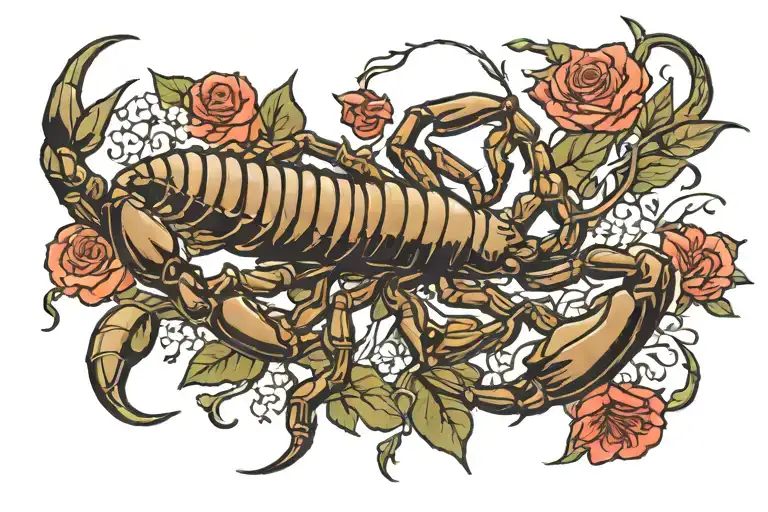 Scorpion And Thorns Growing Roots