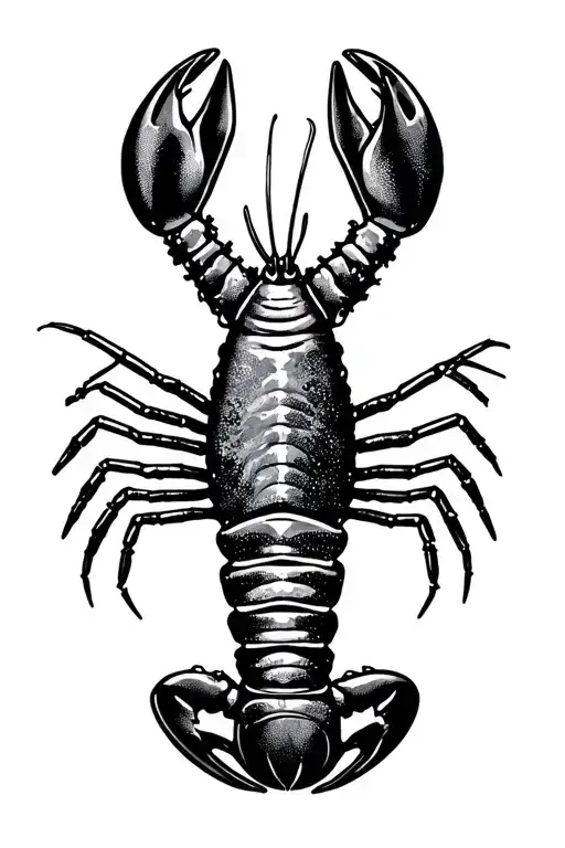 Black And White Lobster