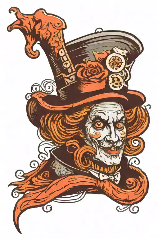 Evil Mad Hatter Hat With Time