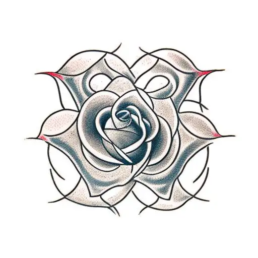 Three Roses Where The Vines Grow Into The Crown Of Thorns