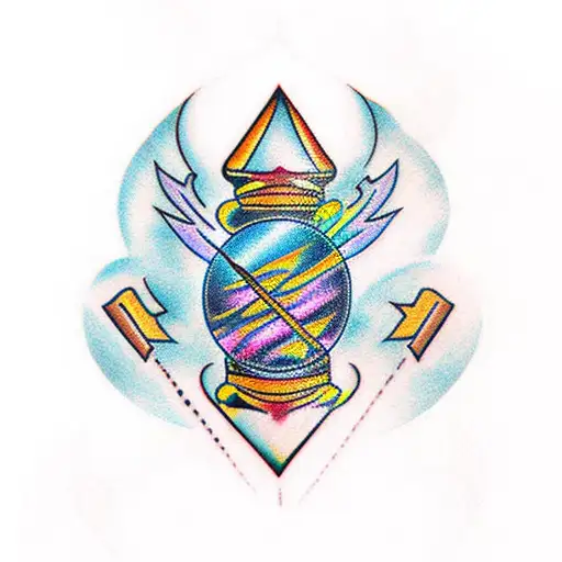 Northern Lights Combined With Protection Symbols