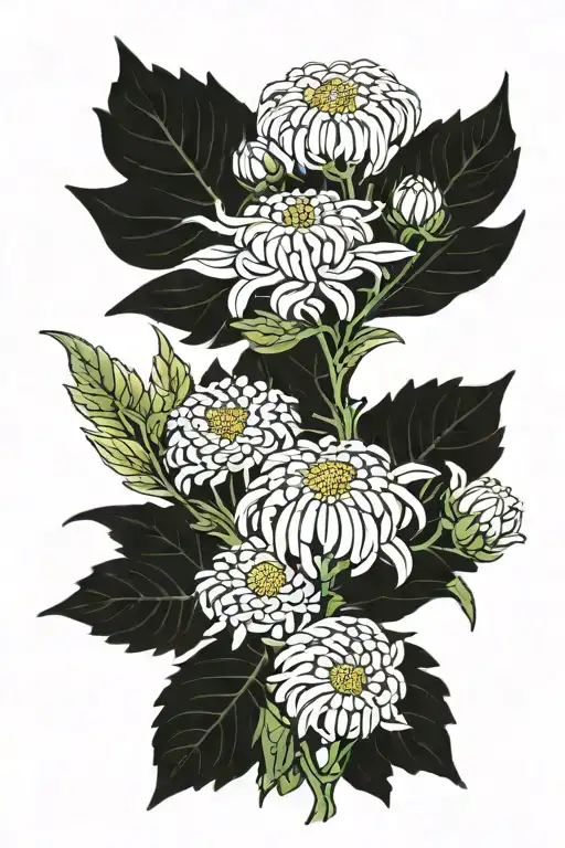 Chrysanthemum Skelaton Relaxing On The Beach