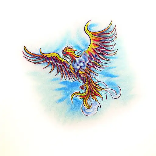 Phoenix Coming Out Of Book