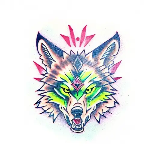 Green Eye Wolf