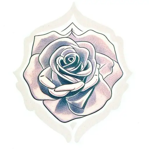 Rose With Green Leaves