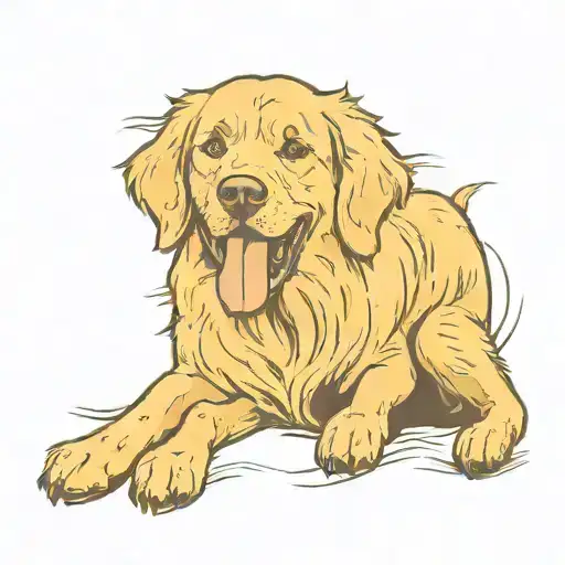 Golden Retriever Painting